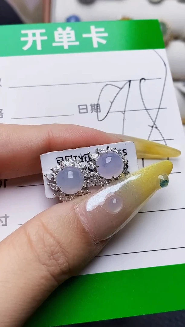 银S925镶嵌戒指翡翠8307