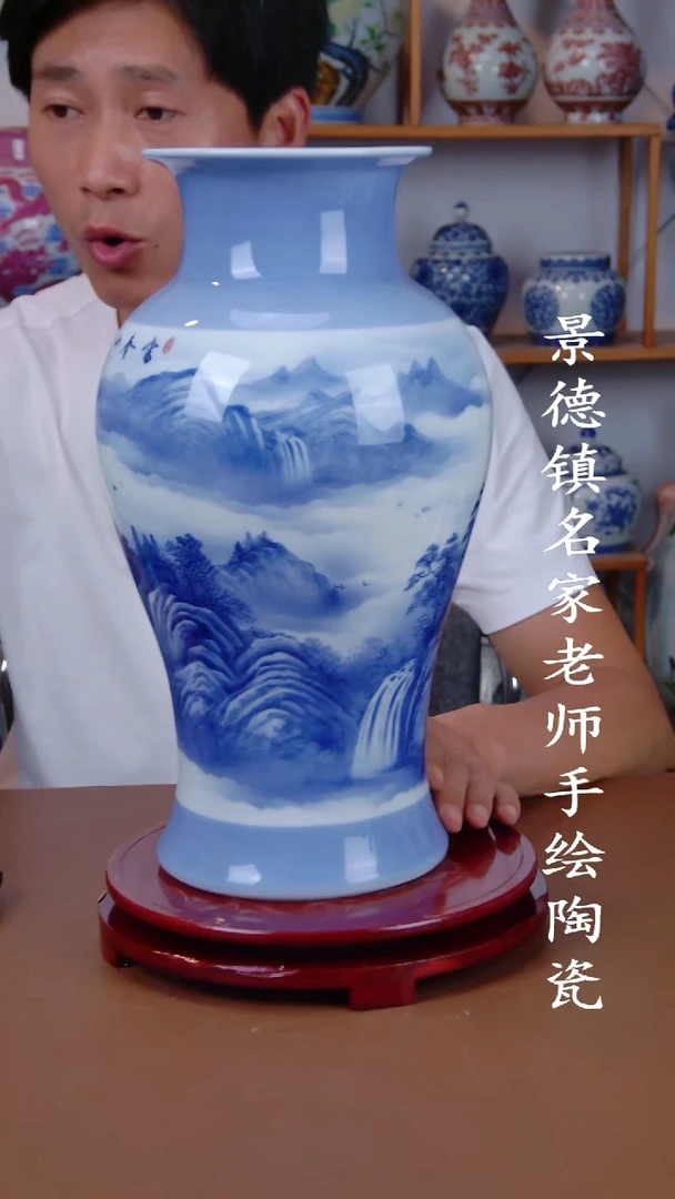 瓶景德镇手工手绘陶瓷摆件31