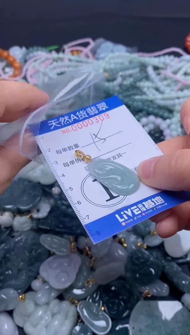 颈饰未镶嵌翡翠天然A货翡翠000309