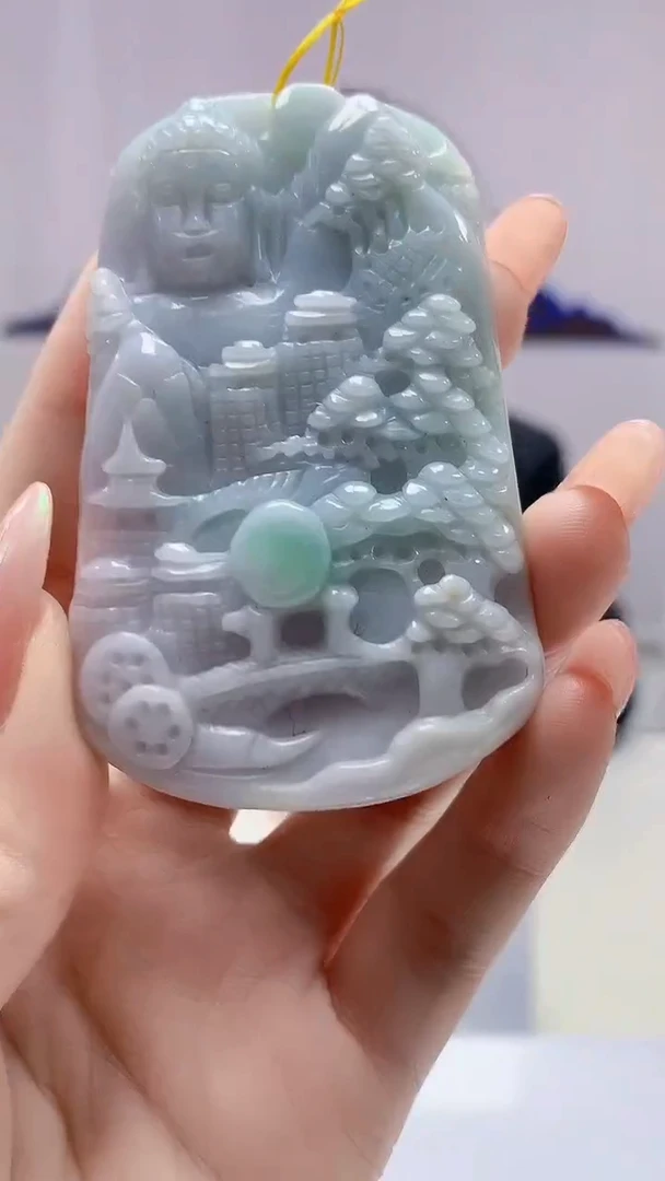 【闪购商品】定制翡翠未镶嵌5153DD-毛货挂件159