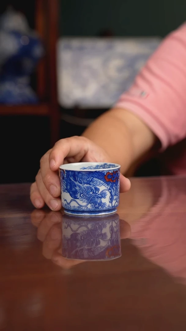 自成堂柴窑青花釉里红