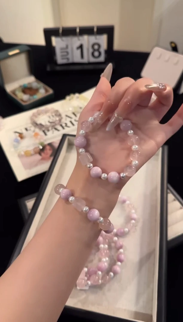 水晶手链合金紫锂辉x2071