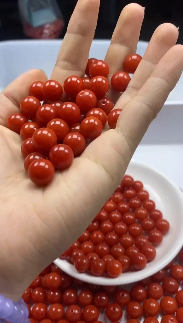 南红玛瑙未镶嵌颈饰W2186云南保山肉南红10MM*20颗