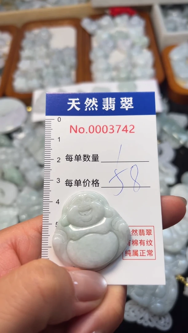 翡翠未镶嵌吊坠(不含链)3742
