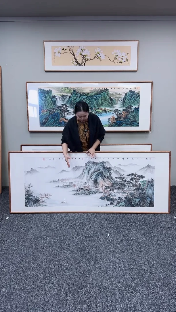 国画文人山水210*80