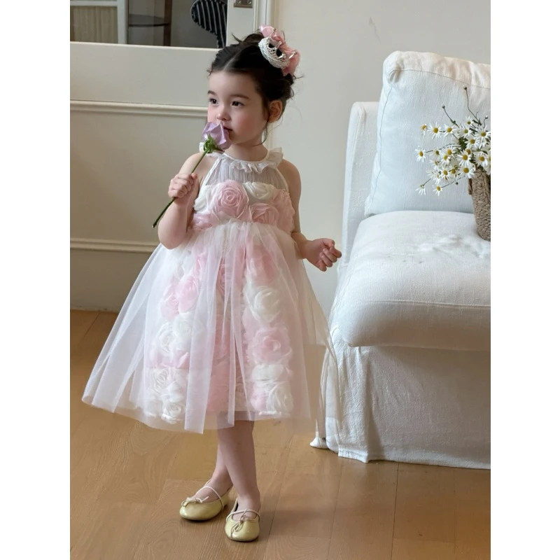 Nan:c囡曦~26夏 女童花仙子软棉连衣裙 荷叶领A字裙 汉服