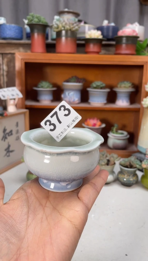 瓷片373知木小芳花盆