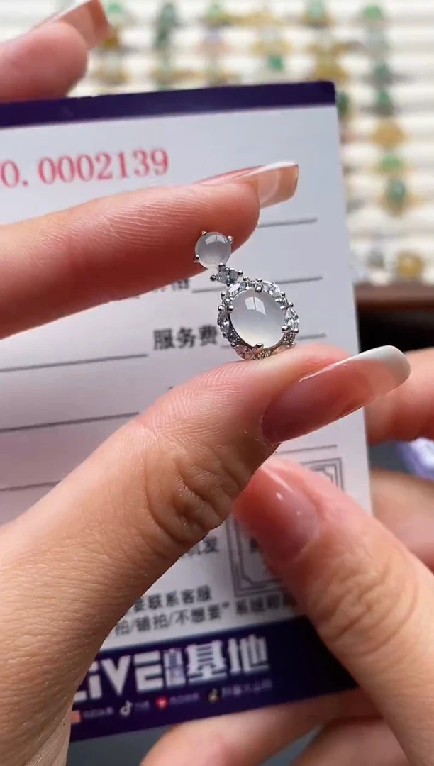 银S925镶嵌戒指翡翠555555+1