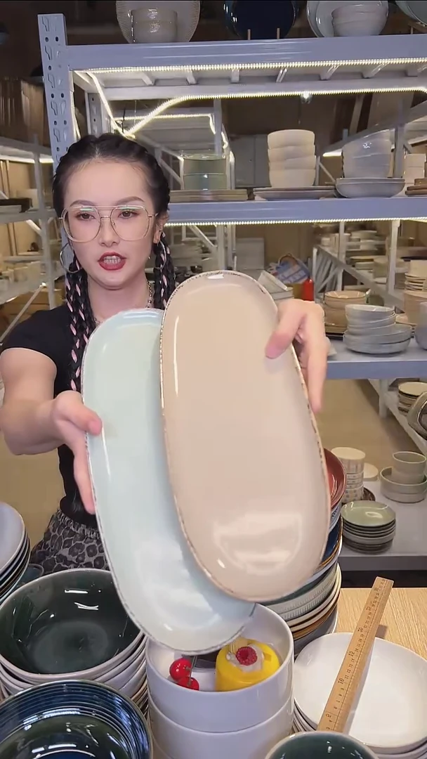 瓷246外贸尾货高温釉下彩陶瓷餐具默认微瑕