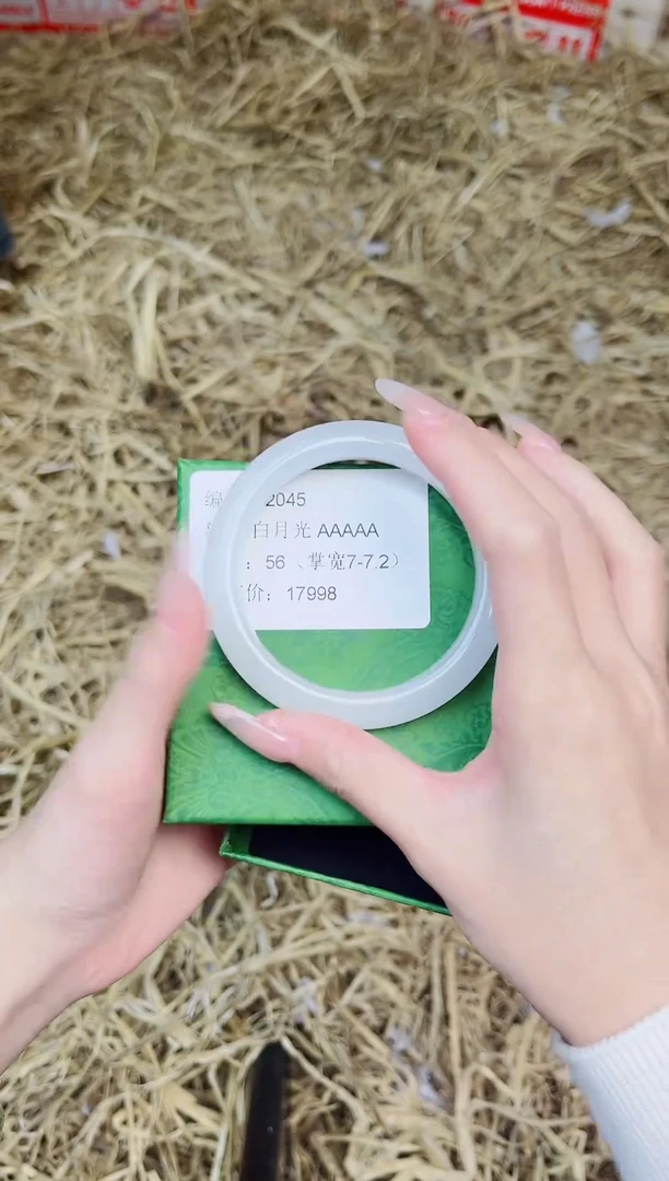 未镶嵌手镯石英质玉2045--圈口56