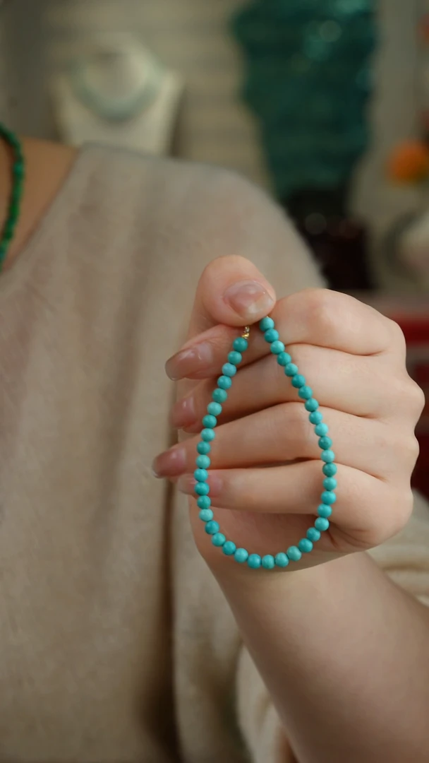 【闪购商品】绿松石手链银S925镀金镶嵌多样性发货