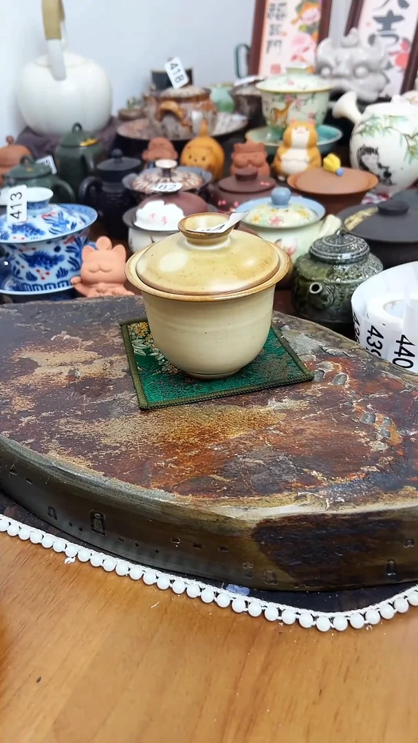 【茶瓷物语】柴烧盖碗274