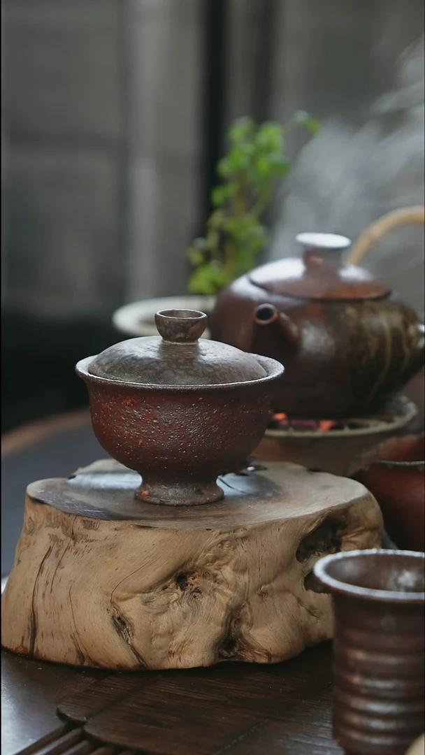 紫砂全手工小乔盖碗