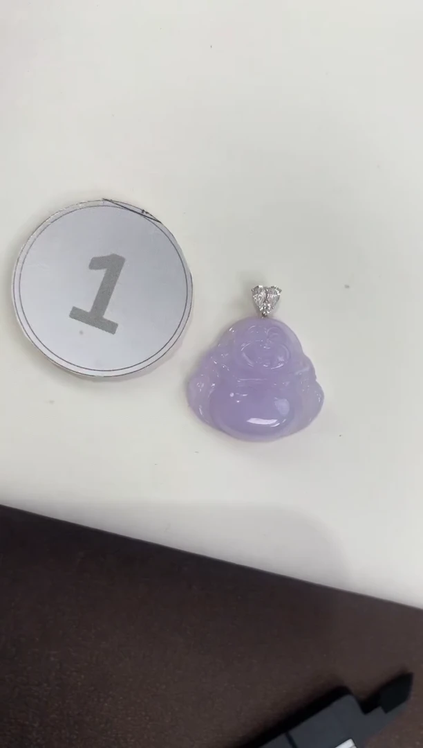 颈饰18K金镶嵌翡翠天然缅甸a货翡翠(多样性发其一)