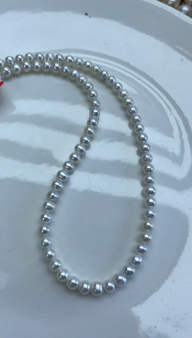 未镶嵌项链淡水珍珠白色系4-5mm(多样性发一）