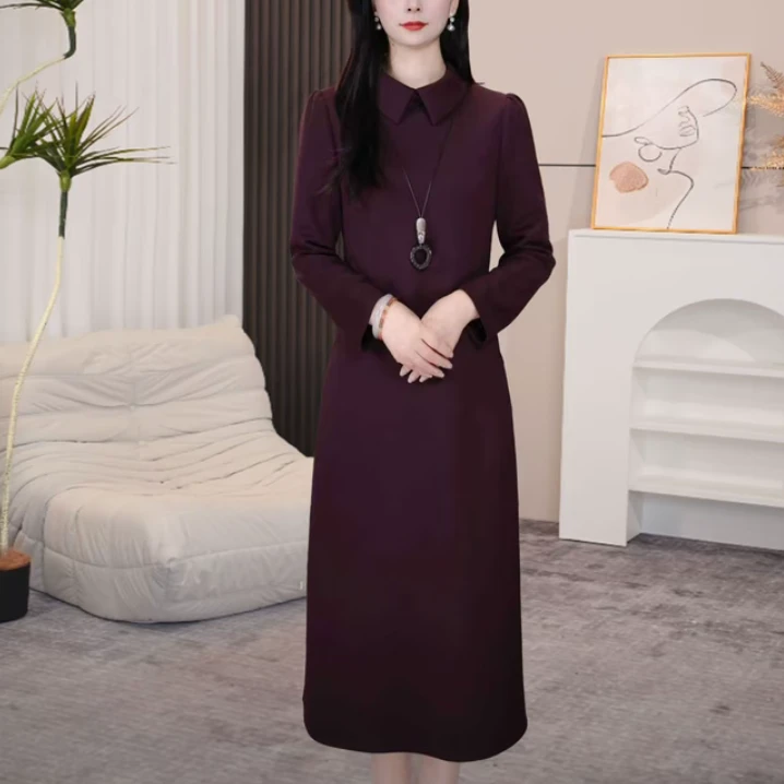 佳麦女装连衣裙显瘦气质长袖洋气显瘦气质长袖洋气时尚春季修身秋