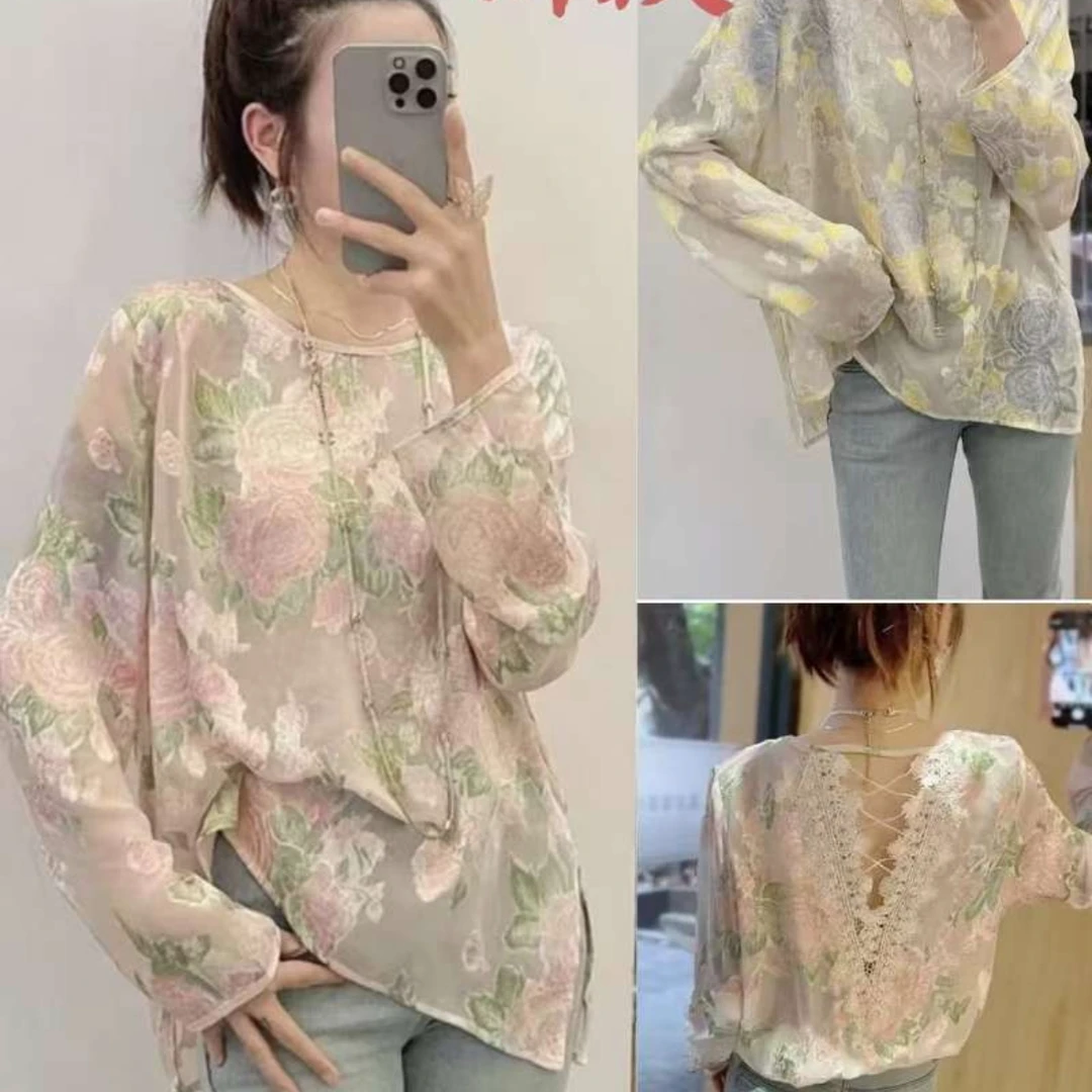 国风提花盘扣新中式气质新款2025提花复古宽松上衣衬衫小衫