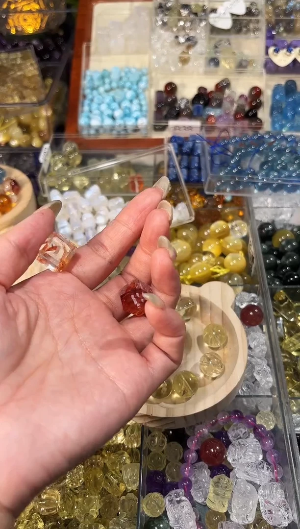 【闪购商品】水晶手串未镶嵌A23胶花方糖单个