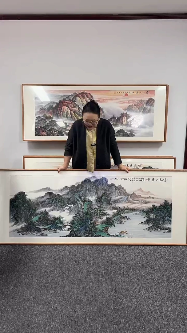 【闪购商品】国画富春山居图210*80陈万语老师