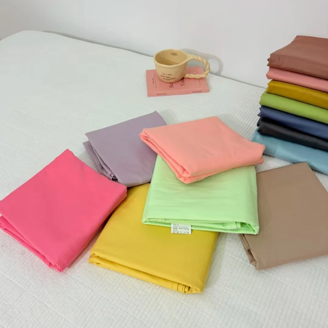 花西夫人全棉纯色单品床单单床笠 单枕套床品简约纯棉混搭 多色