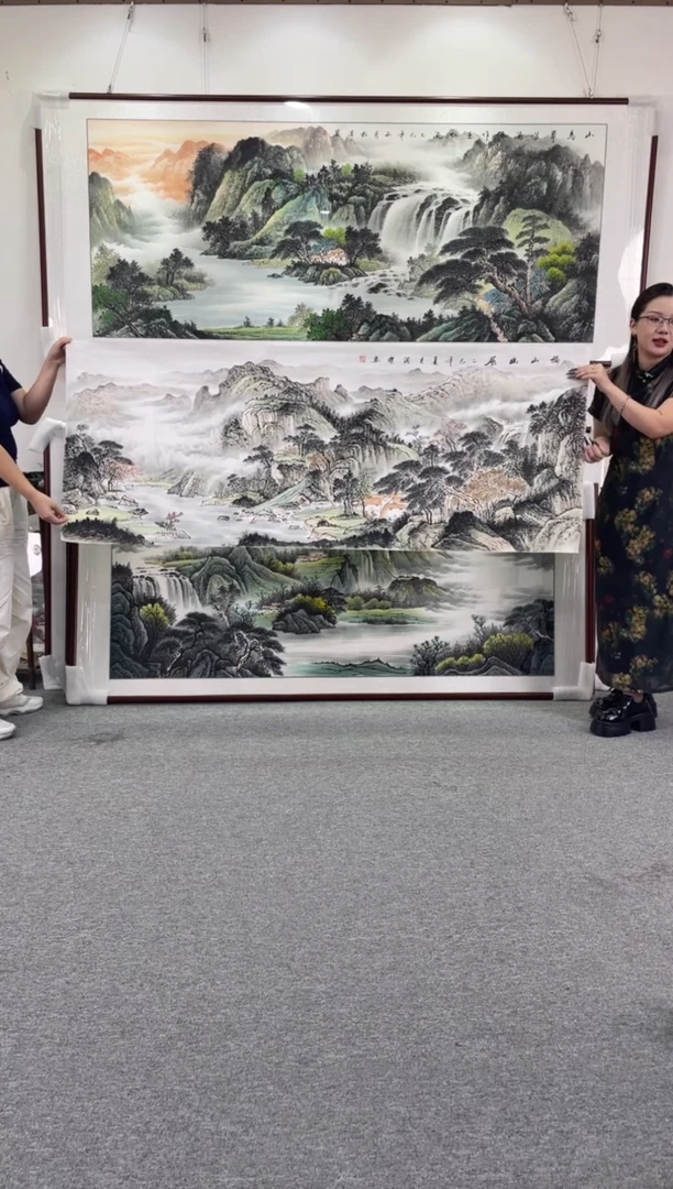 国画福山幽居208*86手绘国画