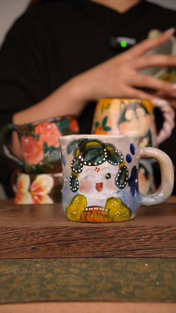 摆件泥垚手作 景德镇手工手绘器物