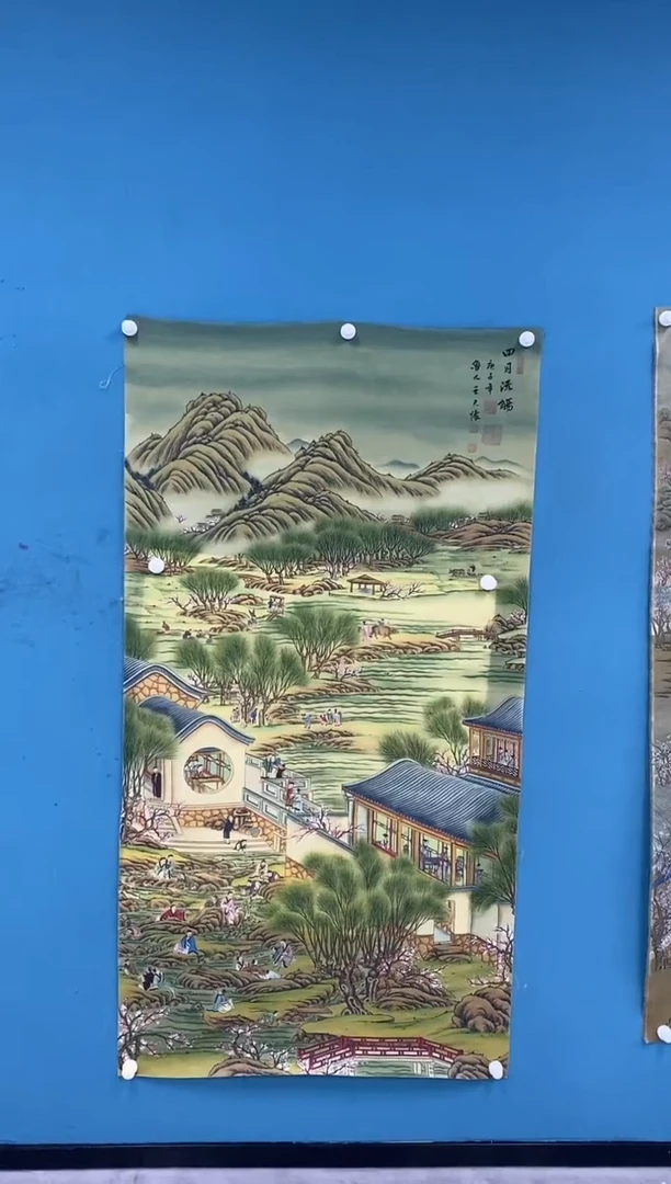 【闪购商品】国画2.10-王夫怀-十二月令丝绢52