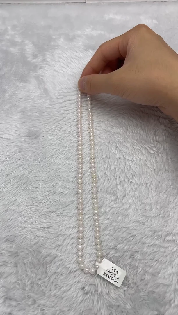 项链银S925镶嵌海水珍珠AK5-5.5mm