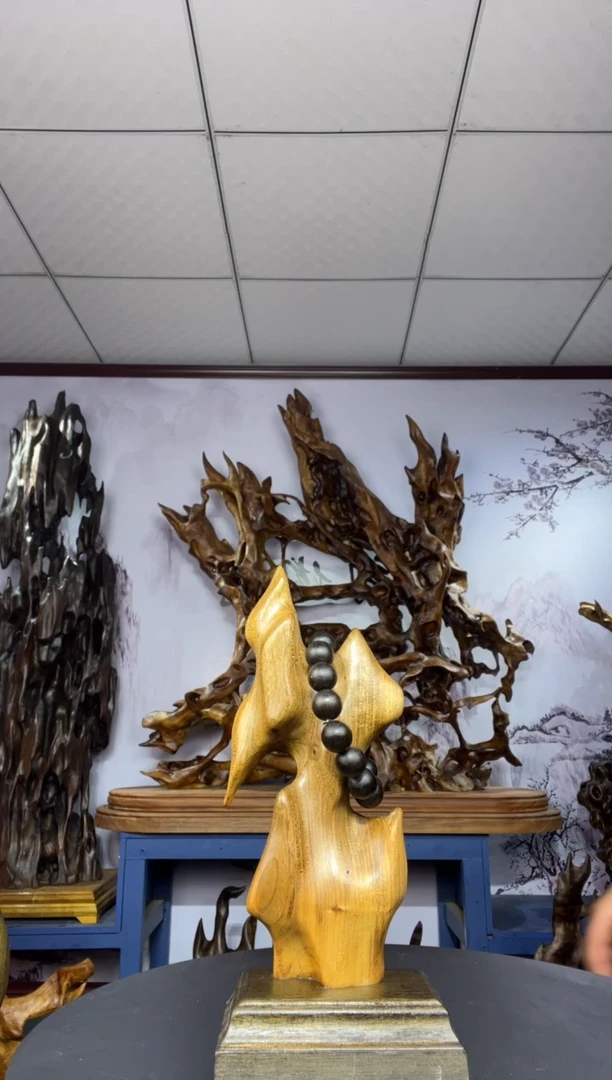 金丝楠木雕款删**简金丝楠木工艺品摆件