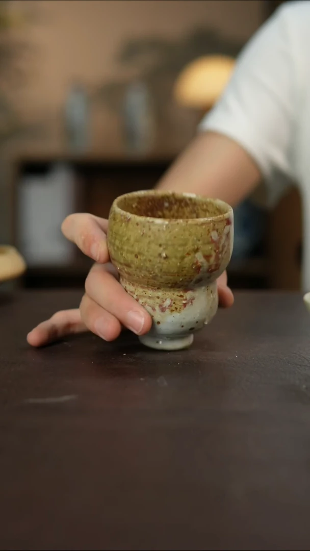 杯景德镇柴烧手作瑕疵