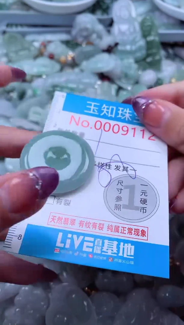 翡翠未镶嵌吊坠(不含链)9112