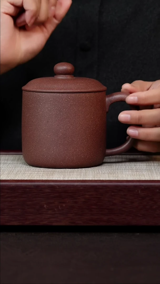 茶杯紫砂天青鱼乐杯