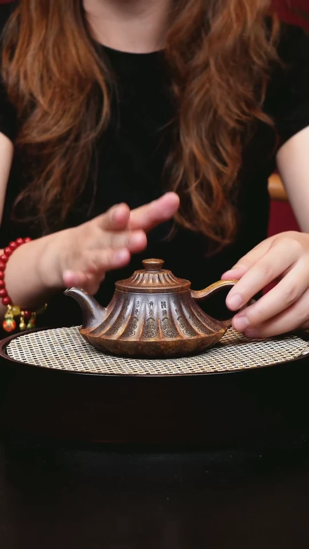 茶壶紫砂龙骨筋纹云炉
