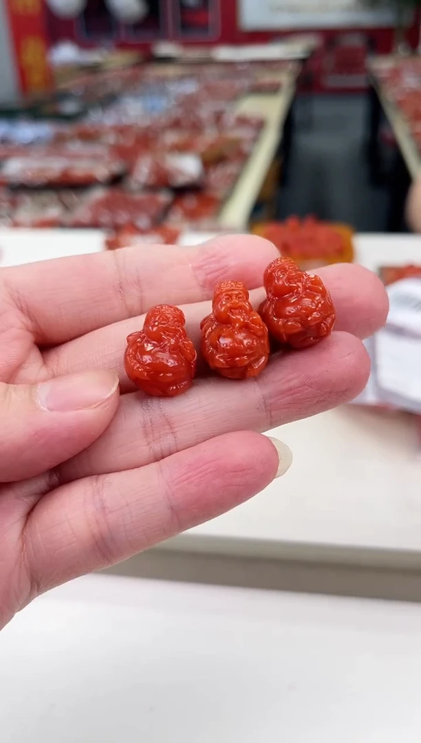 南红玛瑙财神配饰未镶嵌（多样式发其一）