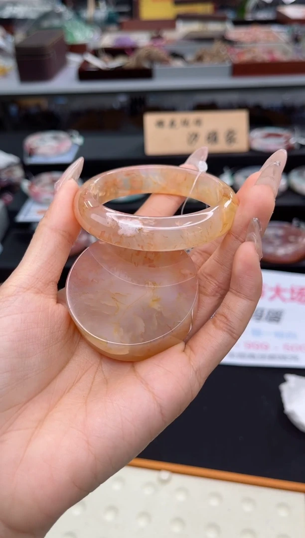 【闪购商品】石英质玉手镯未镶嵌53圈口（赠品镯心）S9019