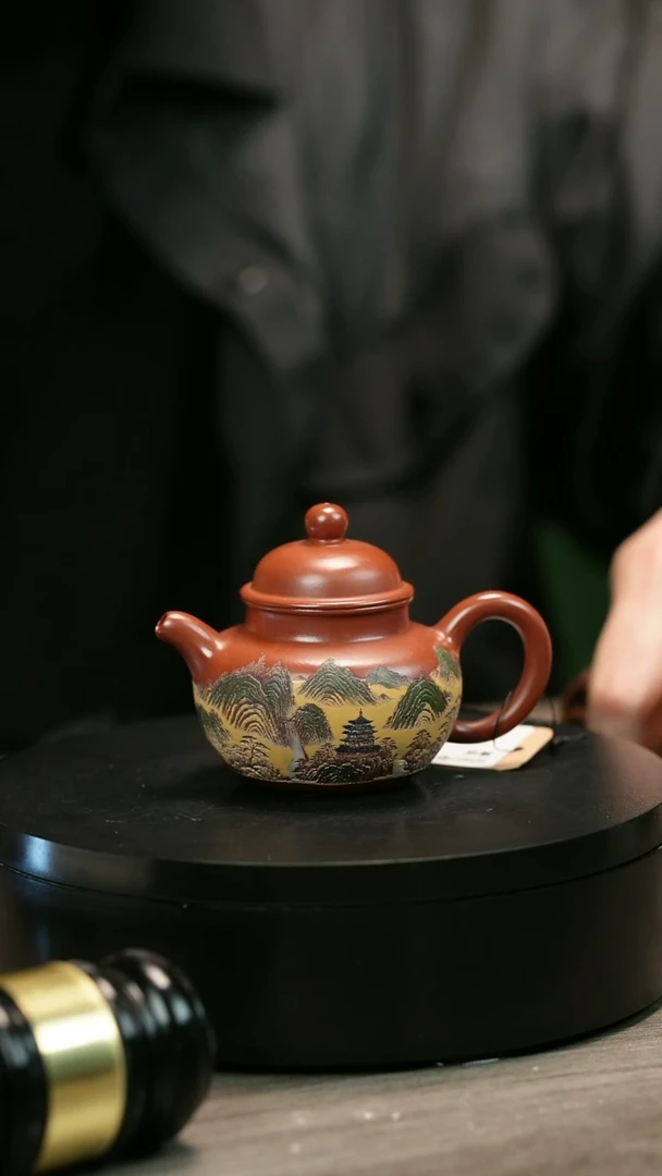 茶壶紫砂德*特H2407赵翠虹彩绘小掇球