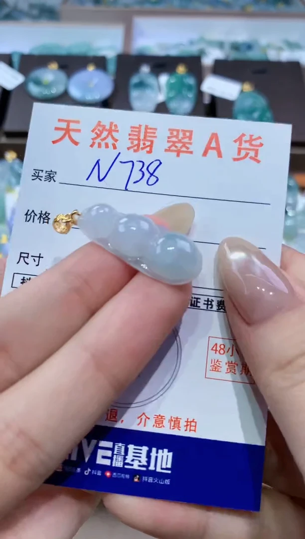 颈饰未镶嵌翡翠天然缅甸翡翠A货挂件