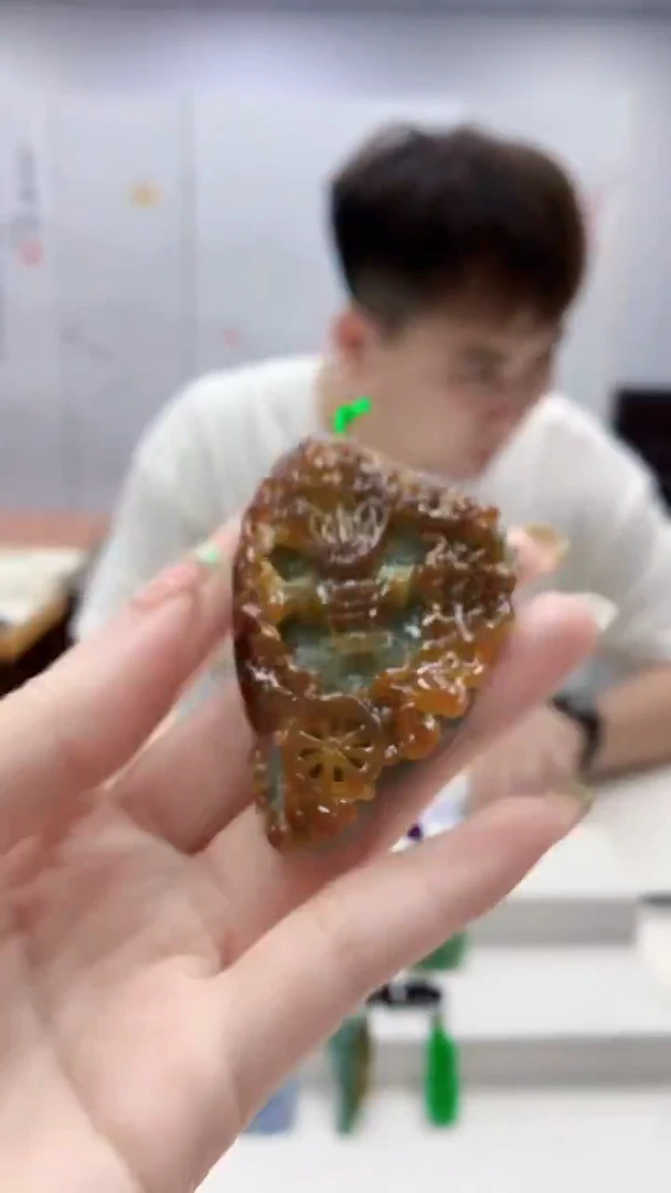 未镶嵌定制翡翠柠**.4868ry-毛货挂件