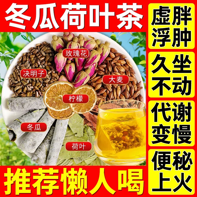 【北京同仁堂】内廷冬瓜荷叶玫瑰茶独立包装冲泡饮品养生茶一盒40包