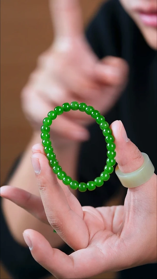 未镶嵌手串和田玉（碧玉）7mm老型珠