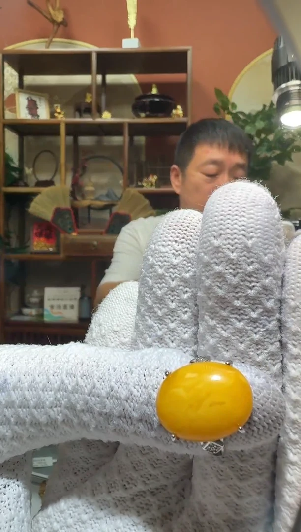 蜜蜡颈饰银S925镶嵌1256天然蜜蜡珠宝奇石全都保真