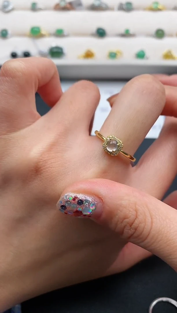 银S925镶嵌戒指翡翠444444444+10