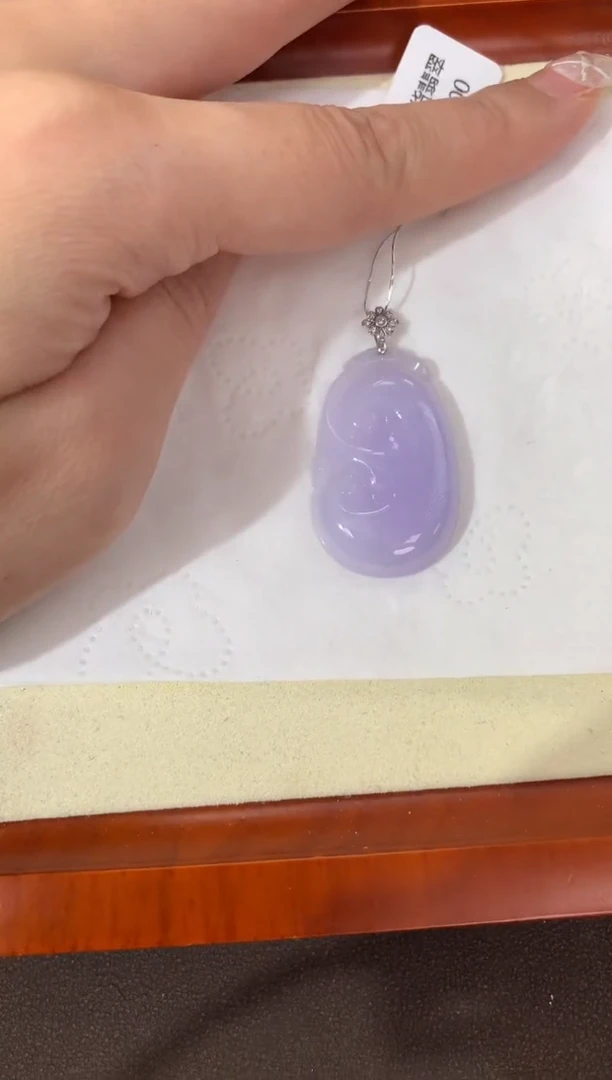 【闪购商品】翡翠颈饰18K金镶嵌天然缅甸a货翡翠
