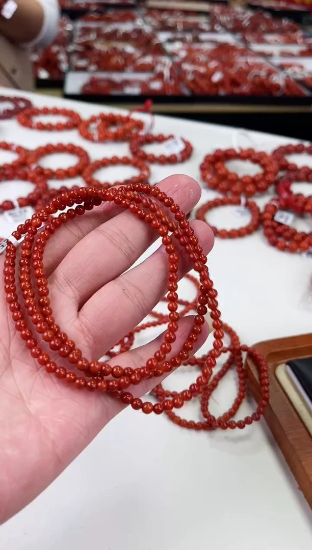 【闪购商品】南红玛瑙瓦西多圈4+未镶嵌一个/条