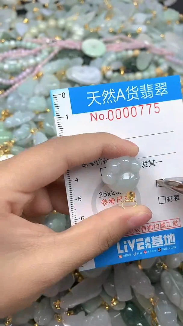 颈饰未镶嵌翡翠净货挂件-0775