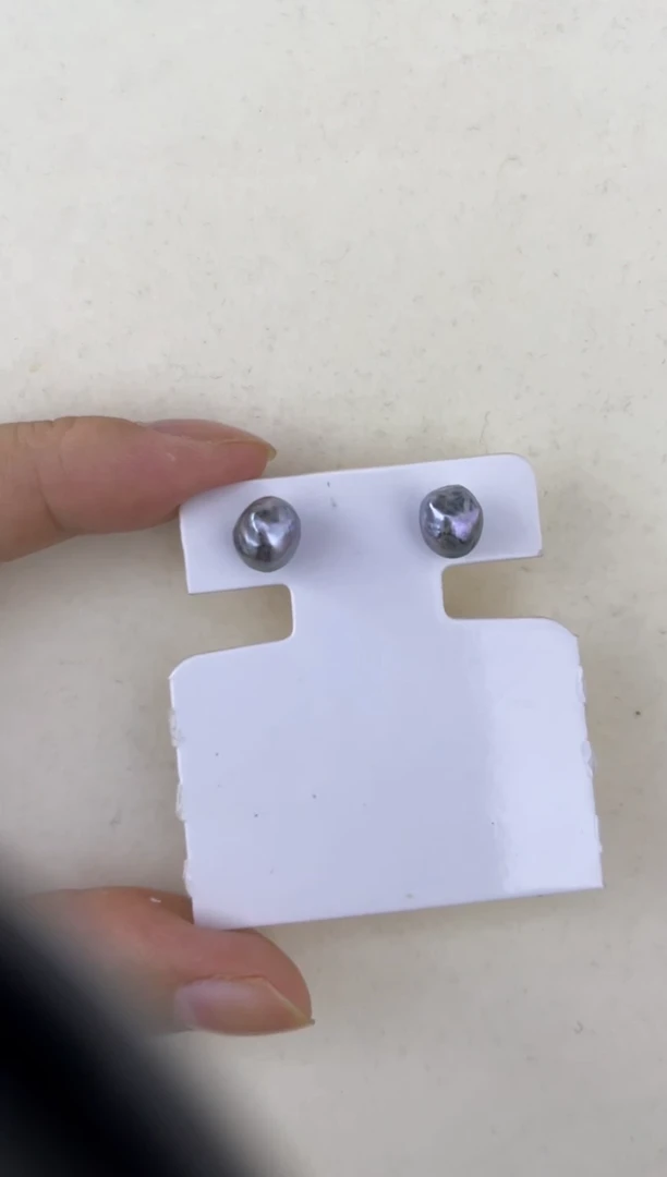 银S925镶嵌海水珍珠耳饰巴洛克耳饰 多样性发其一