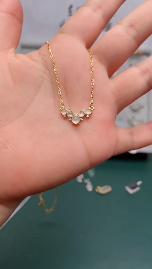 翡翠戒指银S925镶嵌.