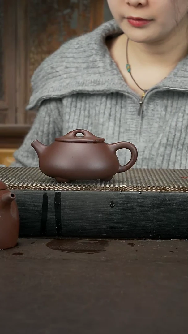 【闪购商品】紫砂茶壶紫泥 景舟石瓢 160cc 015