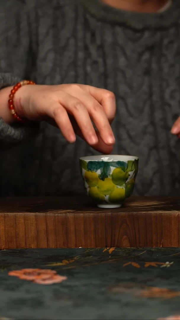 瓷片釉下彩手工手绘同款