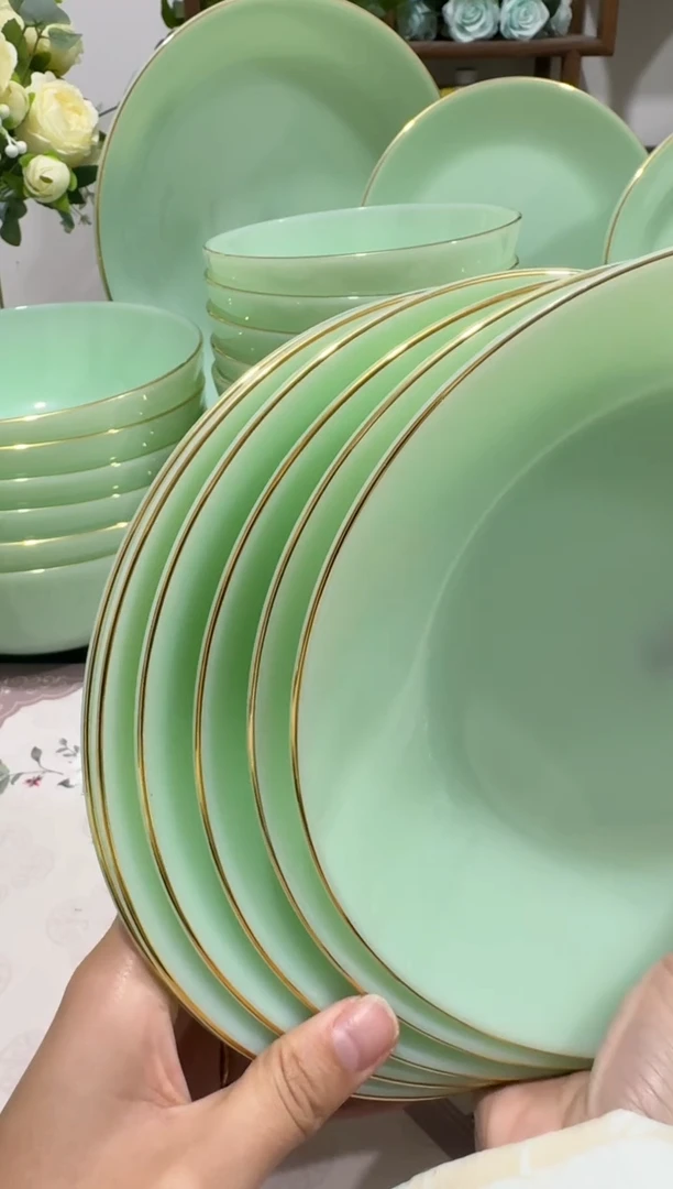 8英寸深盘6个  玉瓷【贝美】